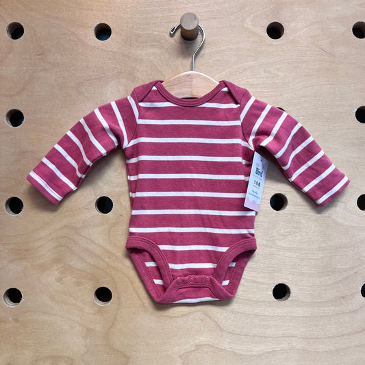 Organic Brick/White Striped Bodysuit