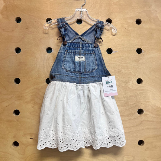 Denim White Eyelett Skirtall