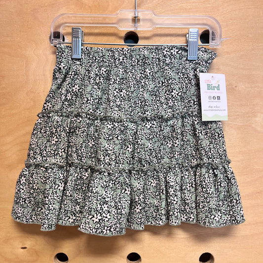 Green/White Floral Skirt