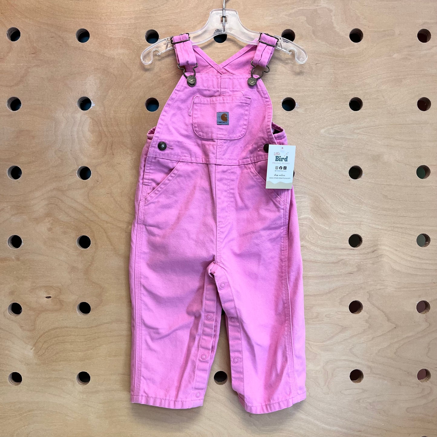 Pink Denim Overalls