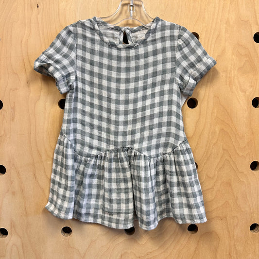Coastal Blue Plaid Dress