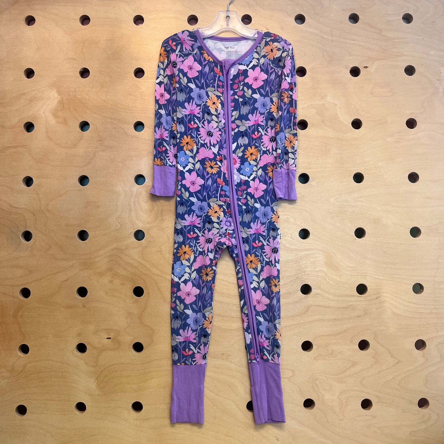 Purple Floral Bamboo Zippy