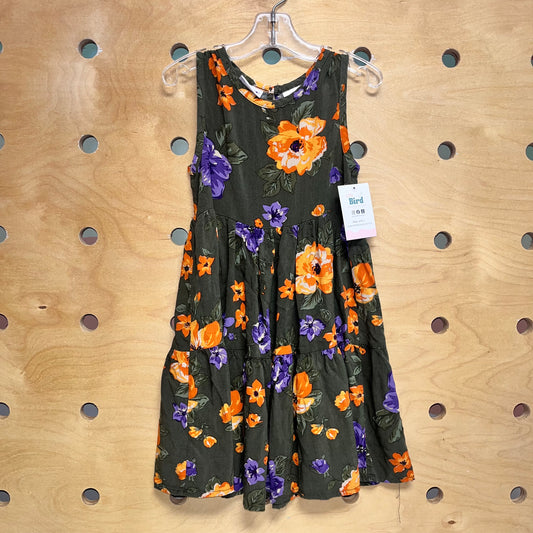 Olive Floral Dress