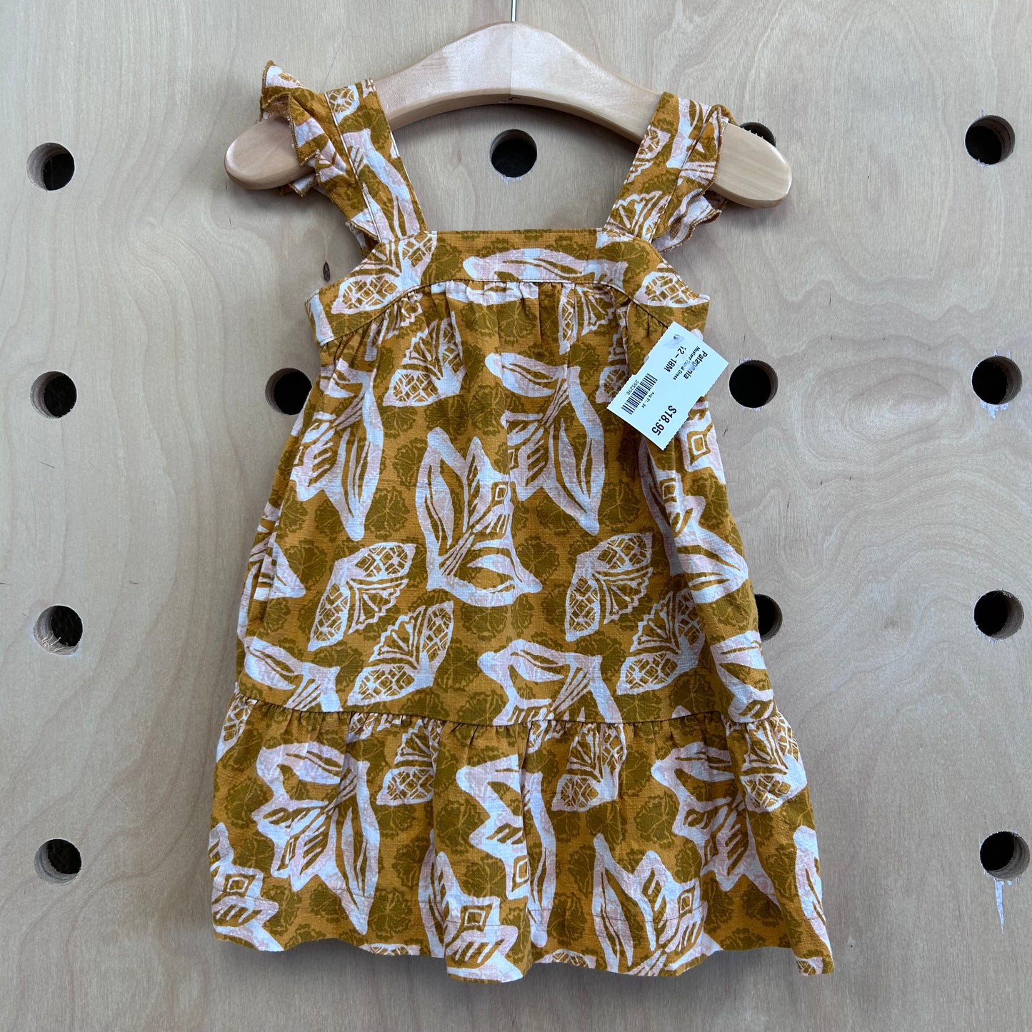Mustard Floral Dress