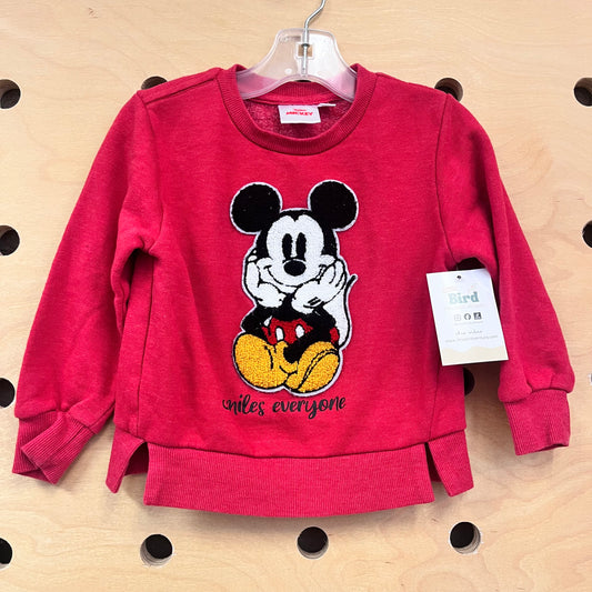 Red Smiles Everyone Mickey Pullover