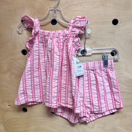 Pink Striped Seersucker Outfit
