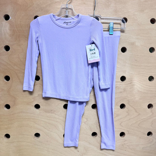 Lavender Ribbed Pajamas