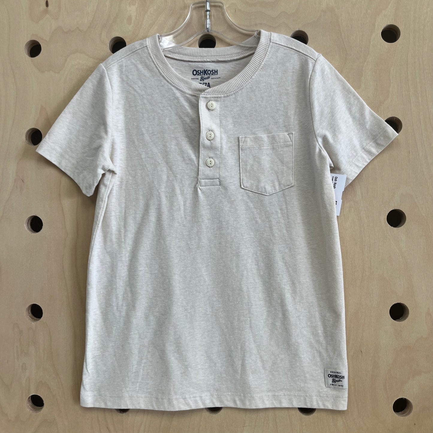Cream Henley Tee