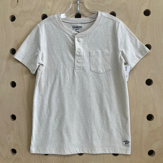 Cream Henley Tee
