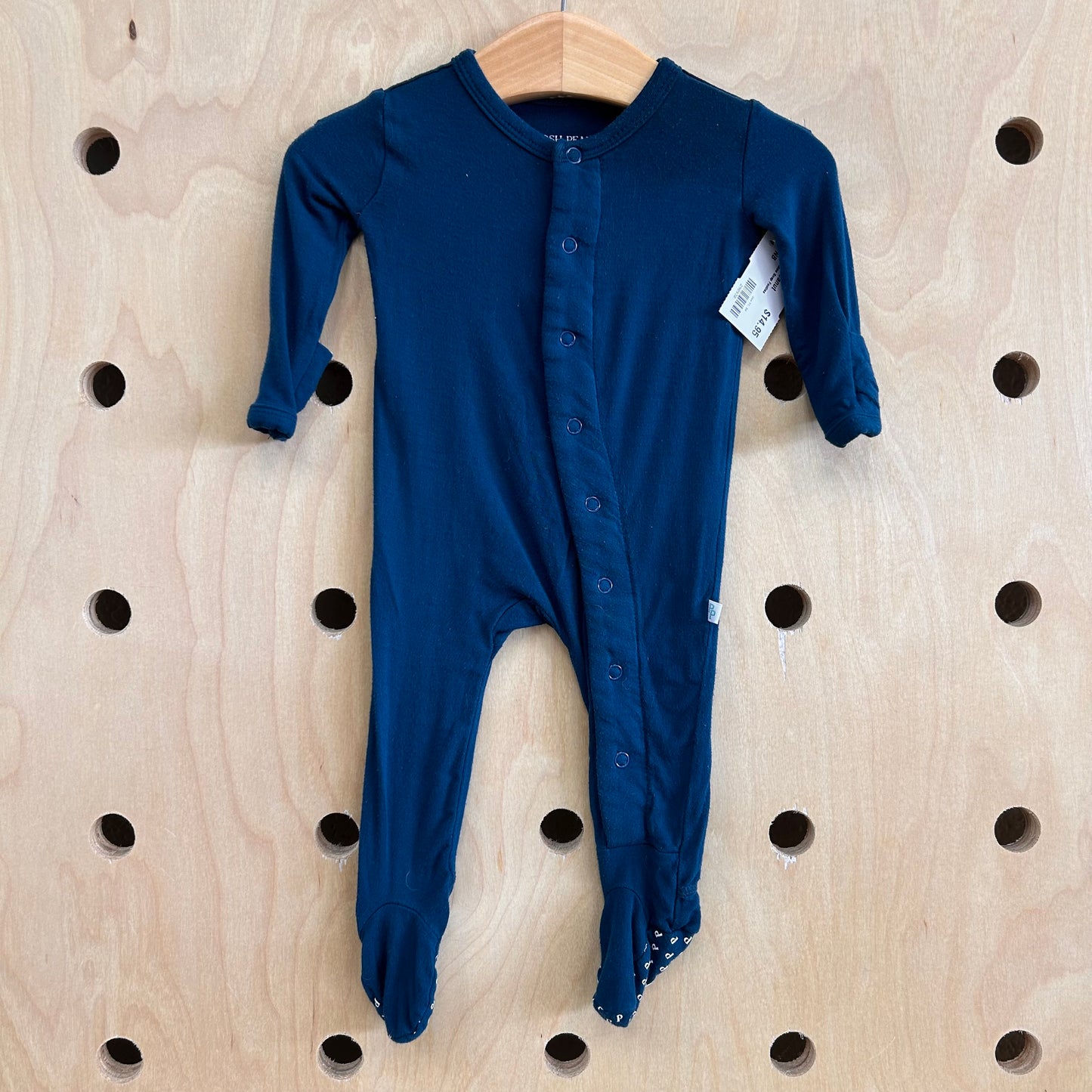 Blue Bamboo Snap Footies