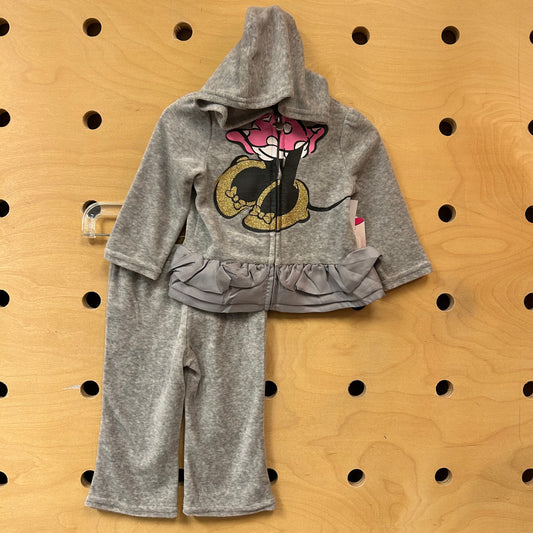 Grey Fleece Minnie Outfit NEW!
