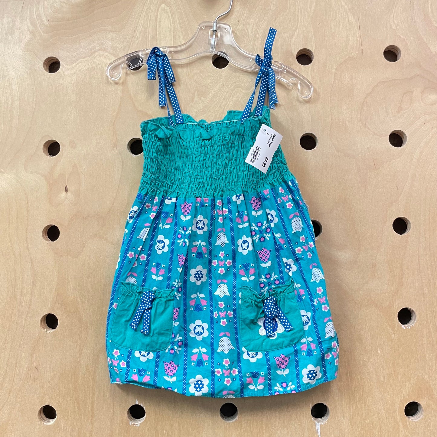 Teal Floral Dress