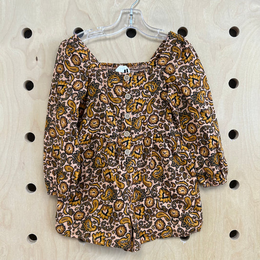 Coreal & Mustard Paisley Romper
