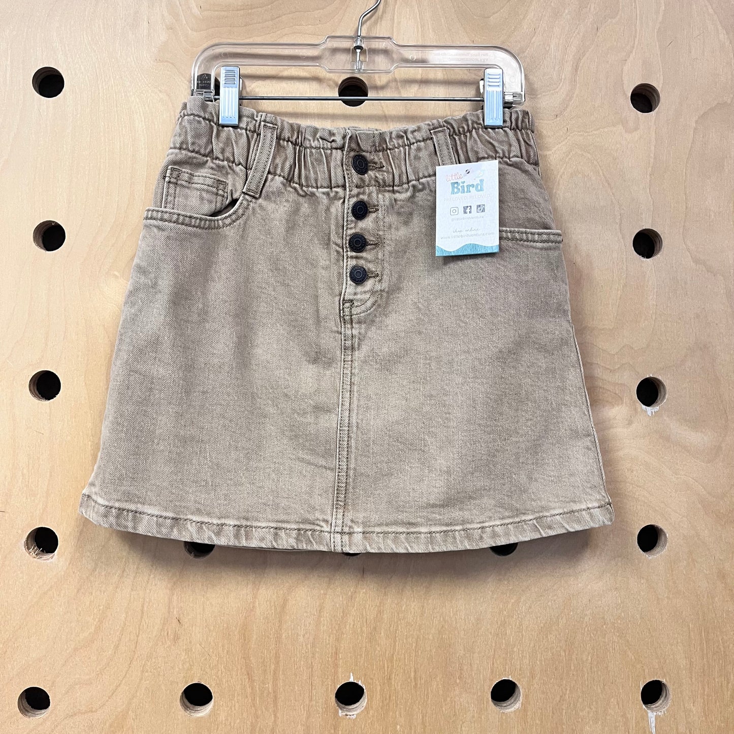 Tan Denim Skirt