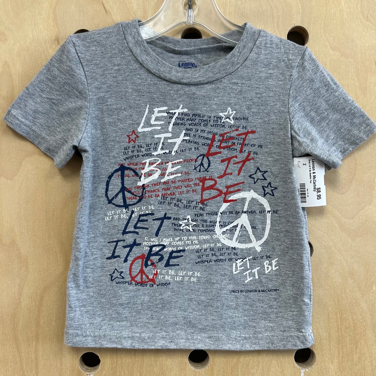 Grey Let It Be Beatles Tee