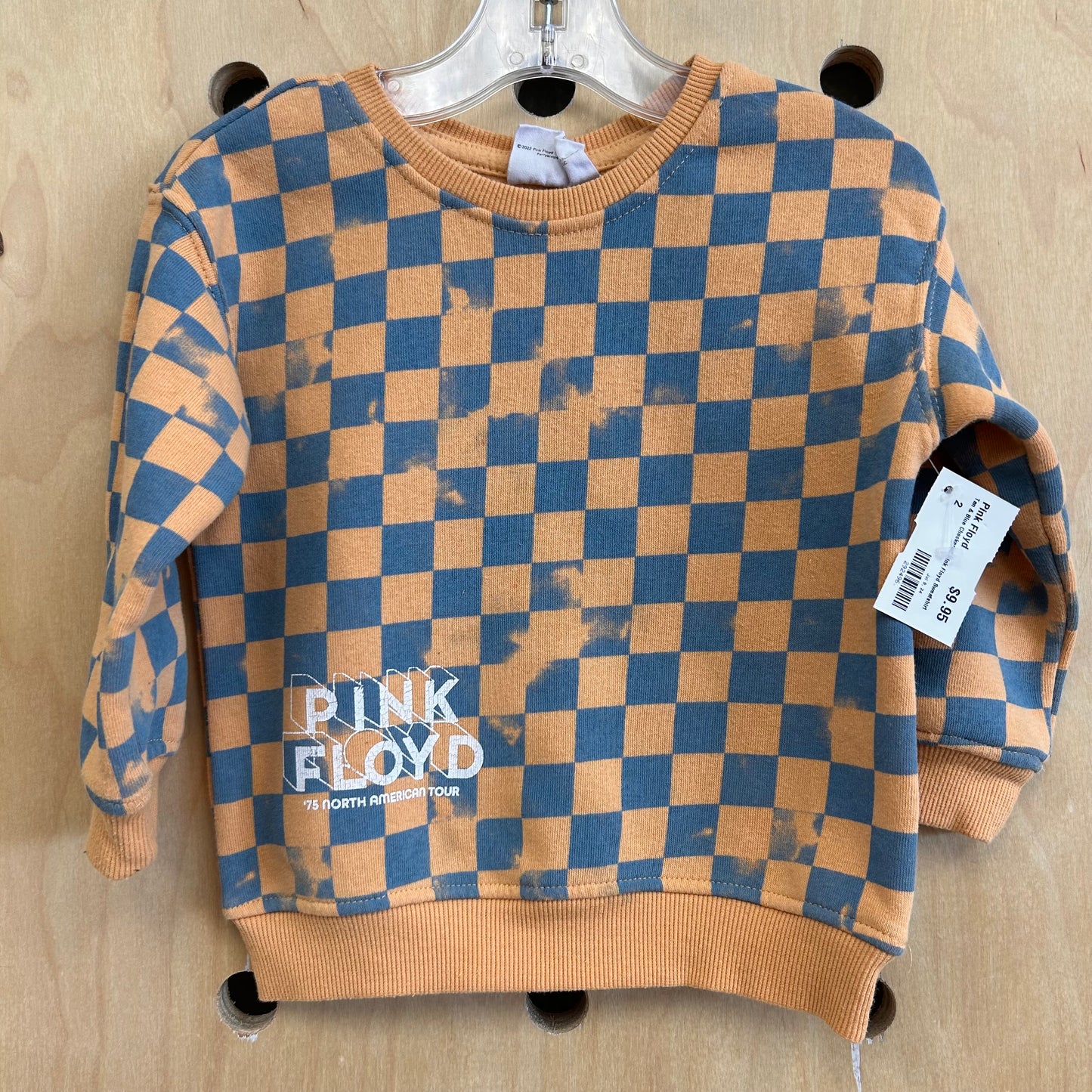 Tan & Blue Checkered Pink Floyd Sweatshirt