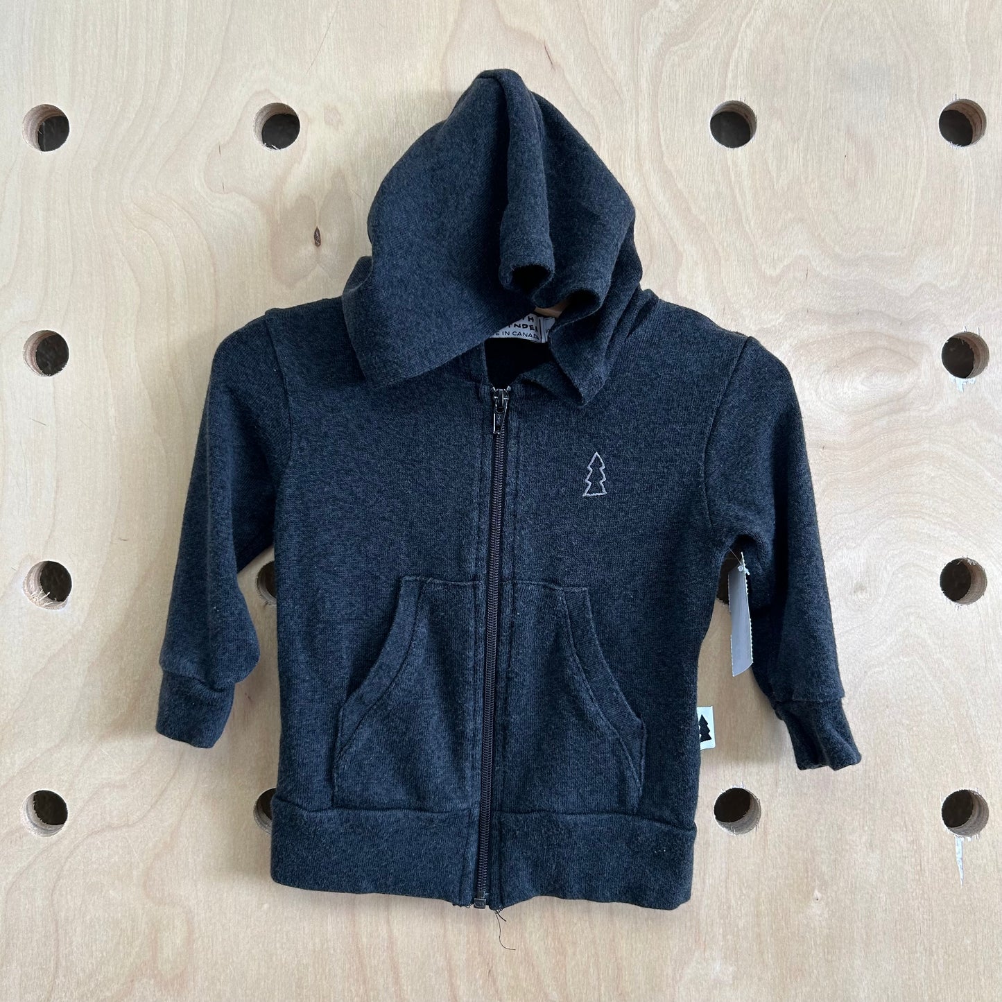 Grey Tree Zip Hoodie