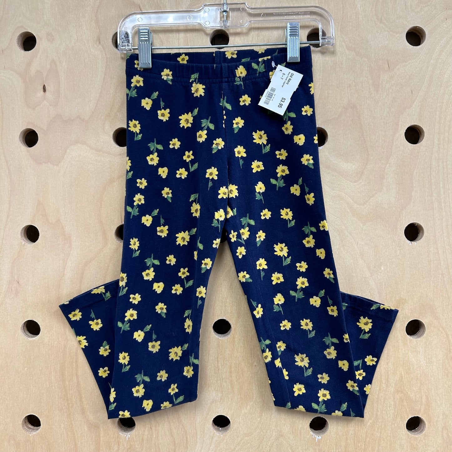 Navy Floral Leggings