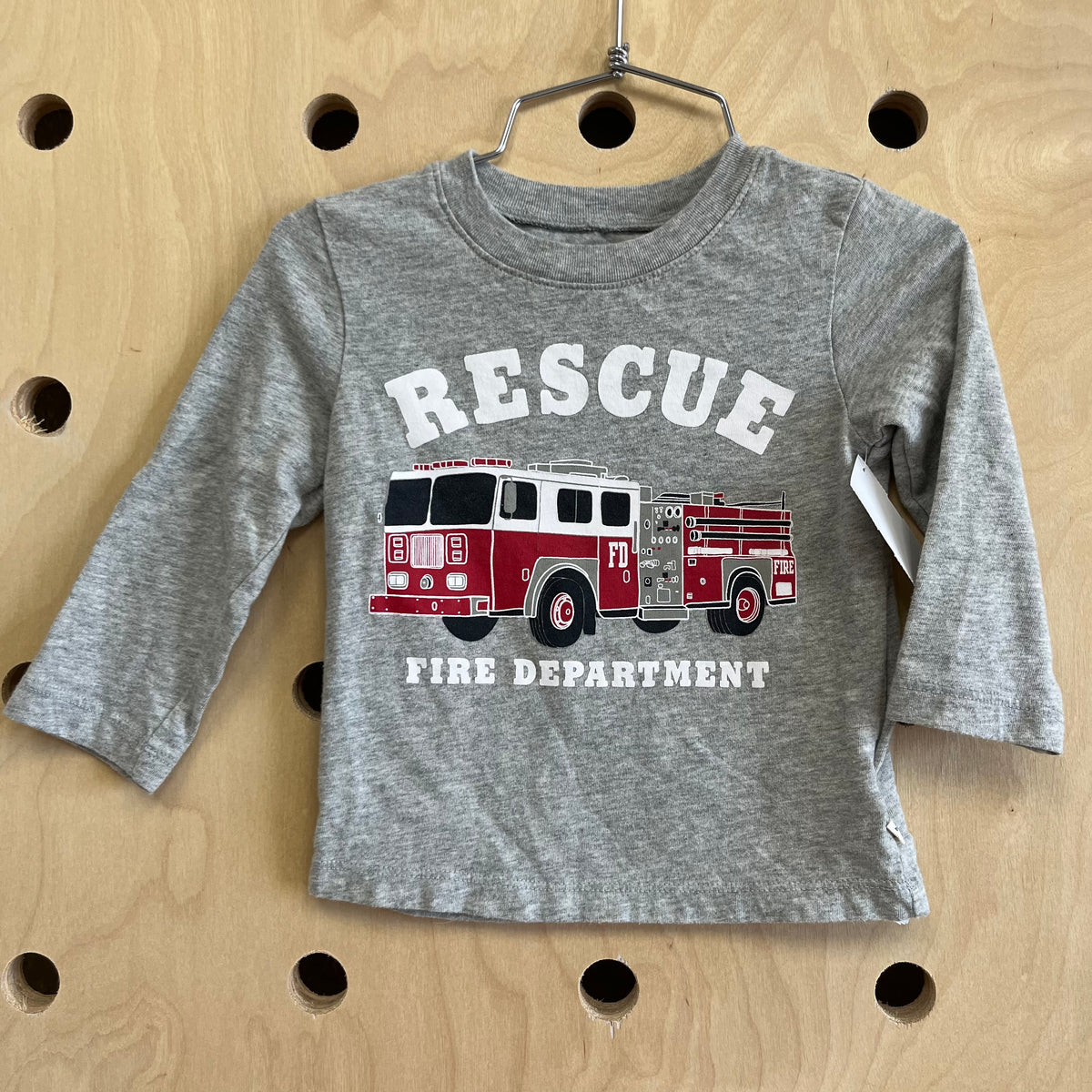 Rescue Fire Truck Grey LS Tee