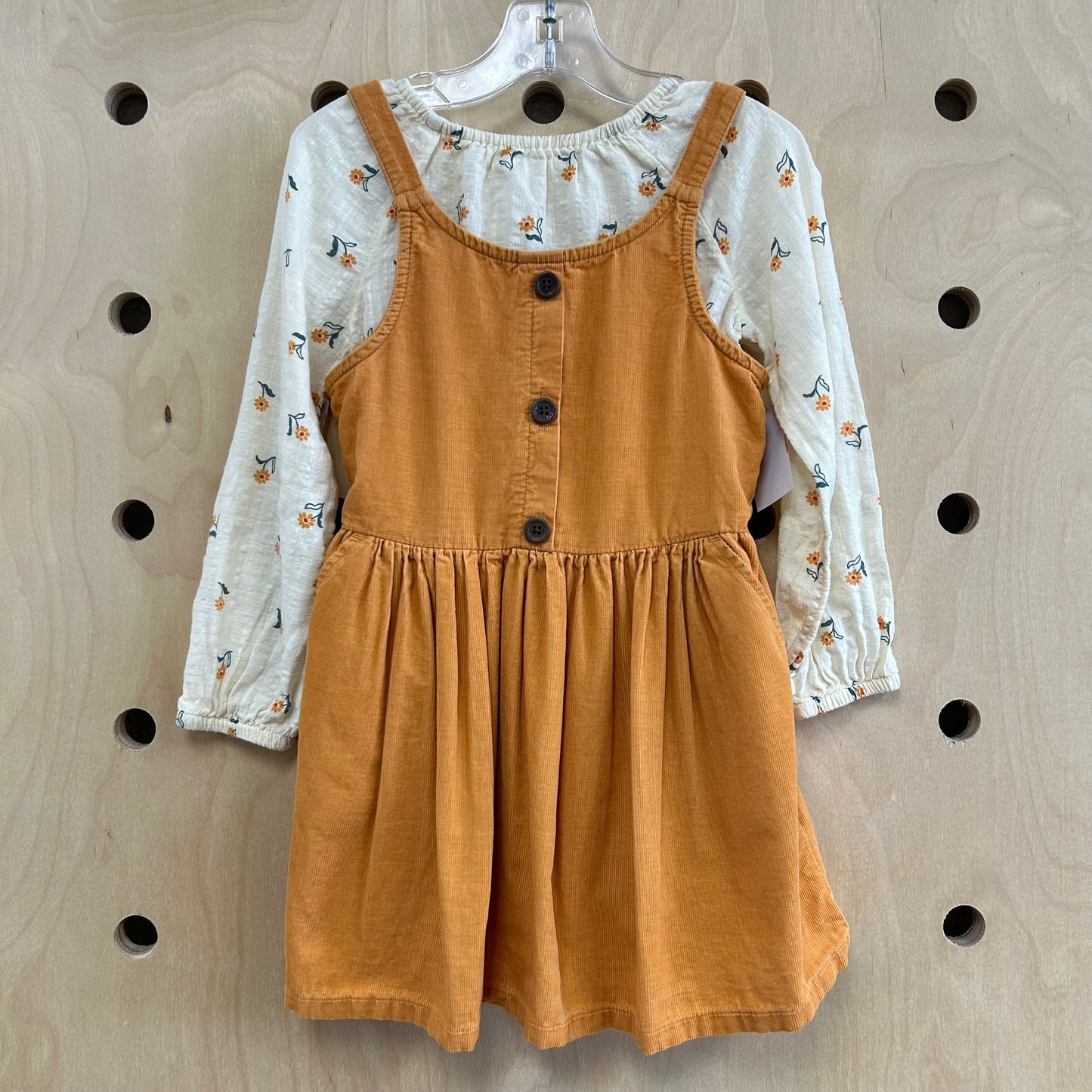 Cream & Marigold Floral Jumper Outfit