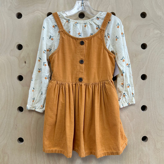 Cream & Marigold Floral Jumper Outfit