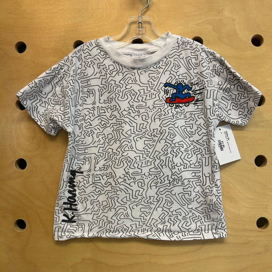 Whiter Skater 'K. Haring' Cotton Tee
