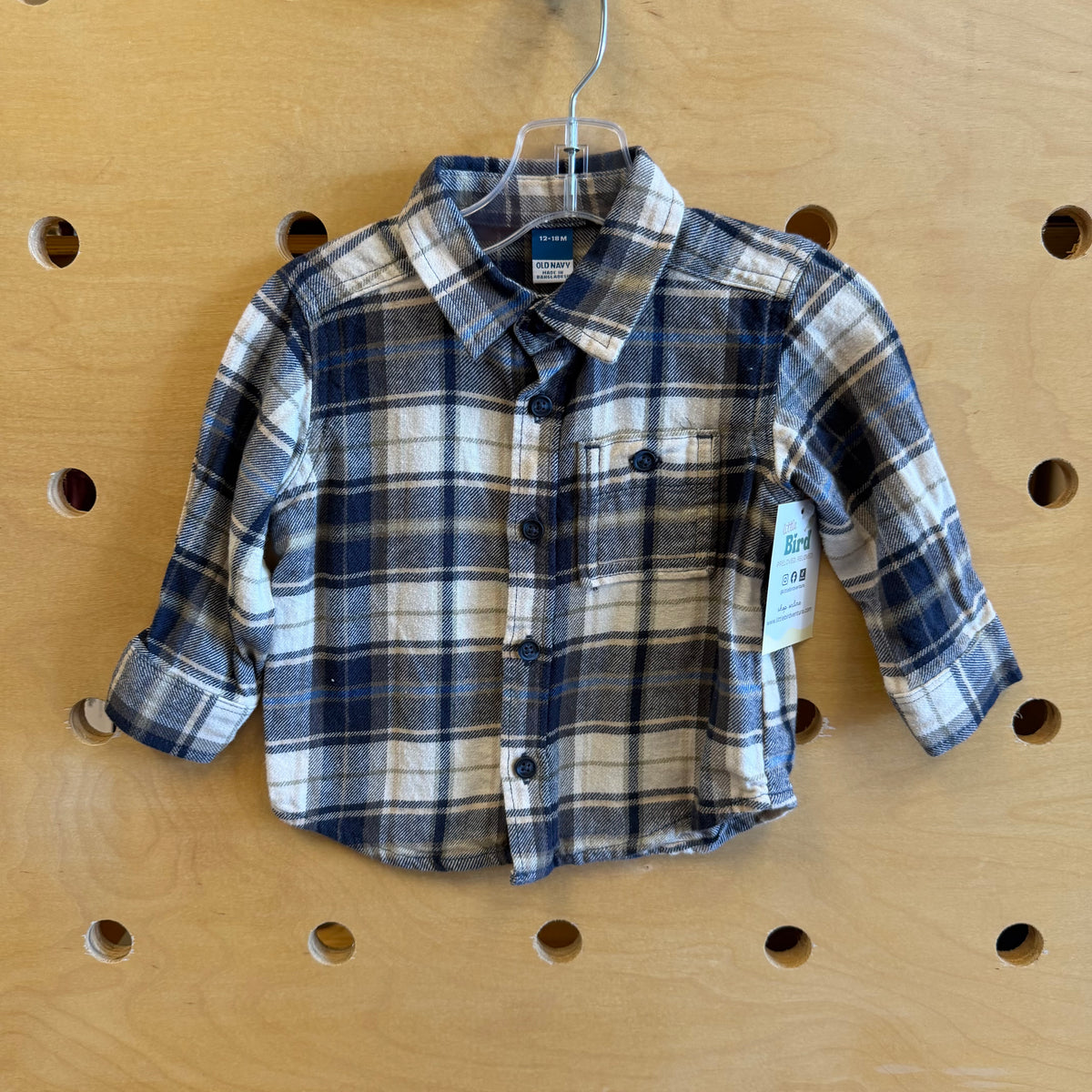 Blue/White Plaid Flannel
