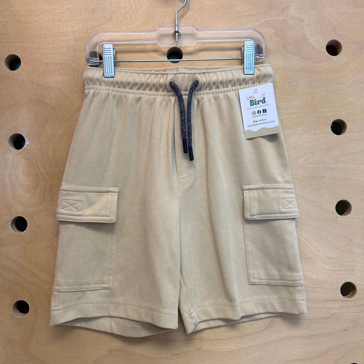 Pale Yellow Drawstring Shorts