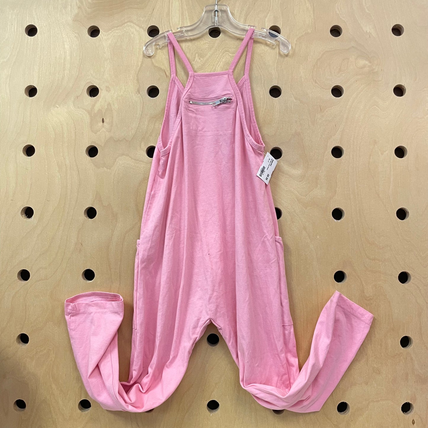 Pink Zipper Pocket Romper
