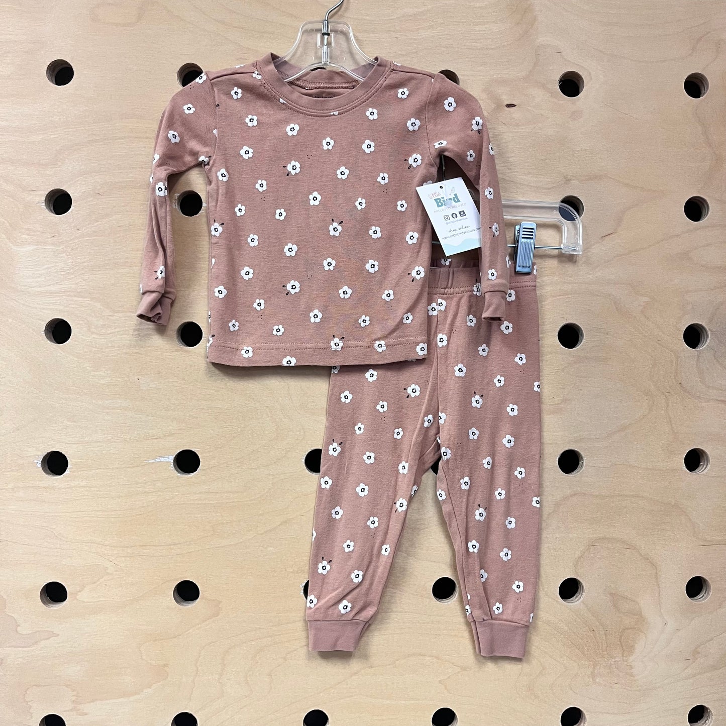 Brown Floral Pajamas
