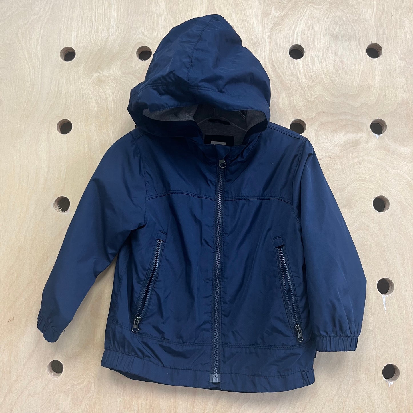 Navy Hoodie Windbreaker