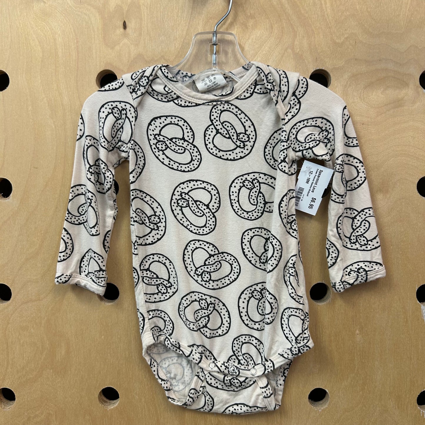 Cream Pretzels Bamboo Bodysuit