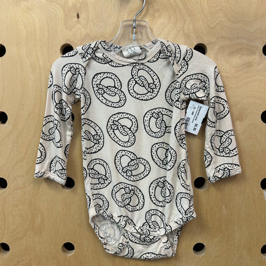 Cream Pretzels Bamboo Bodysuit