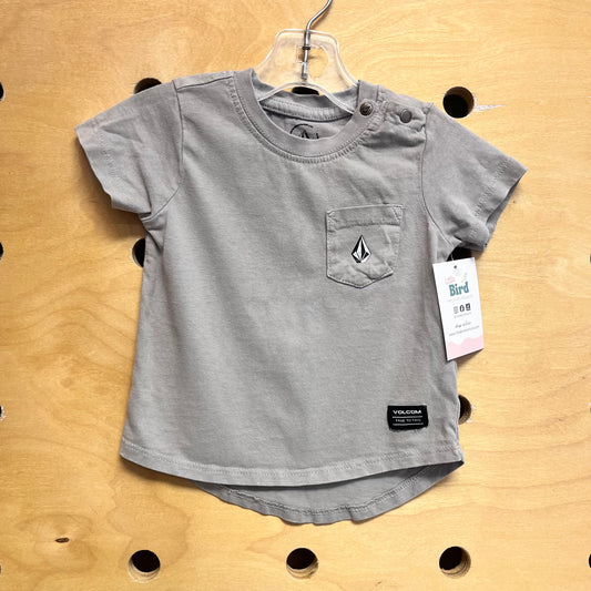 Grey Logo Pocket Tee