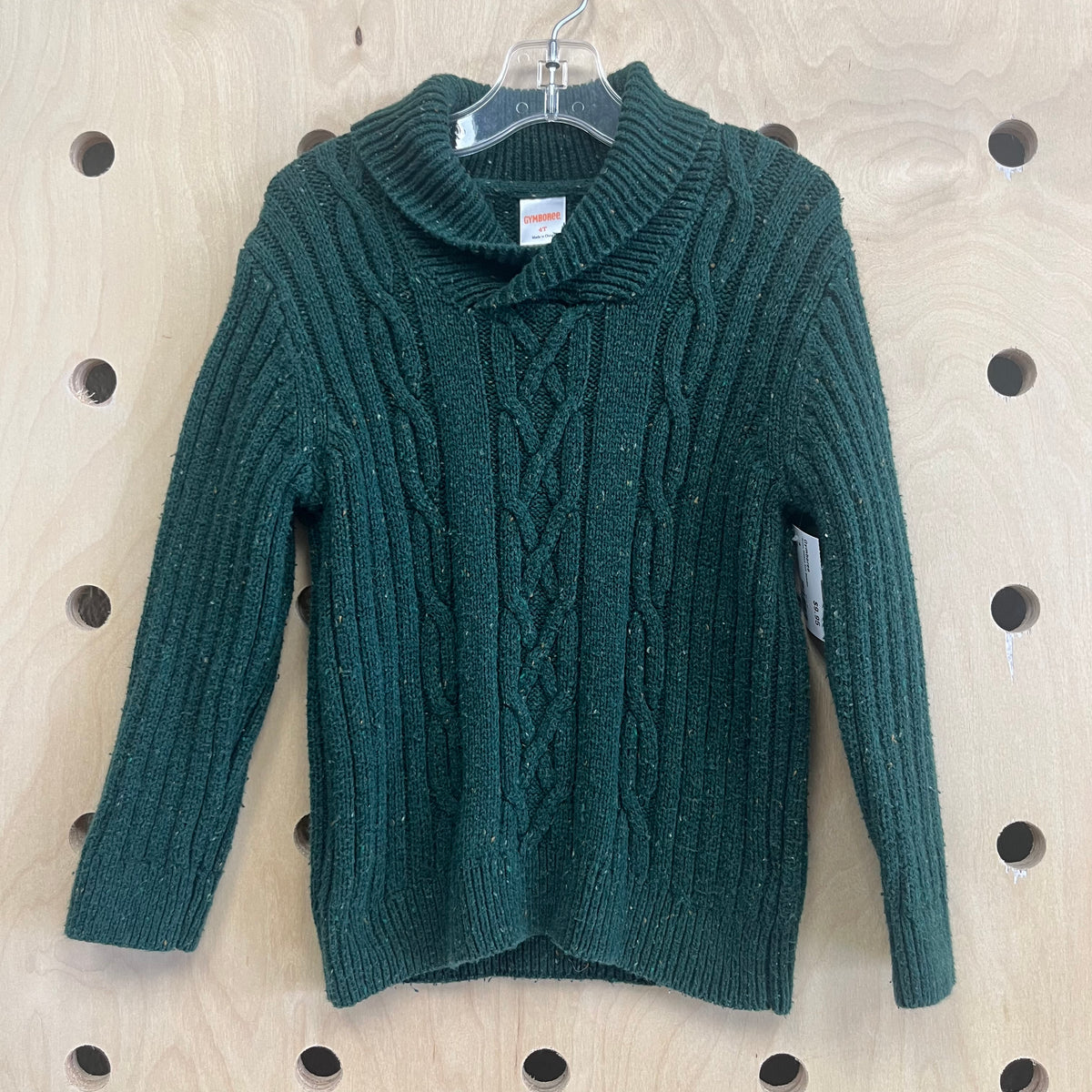 Green Ribbed Knit Sweater
