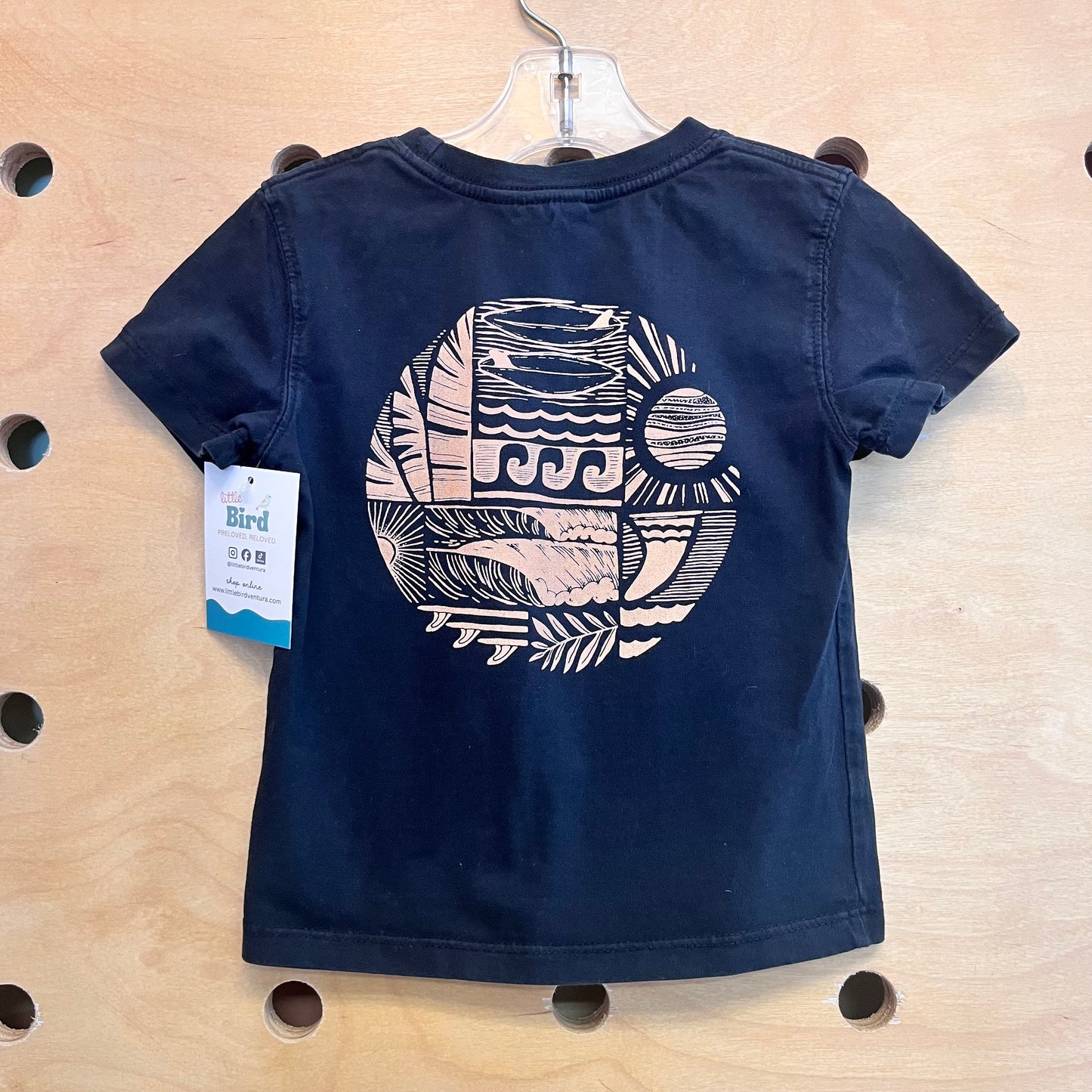 Black 'Ventura California' Cotton Tee