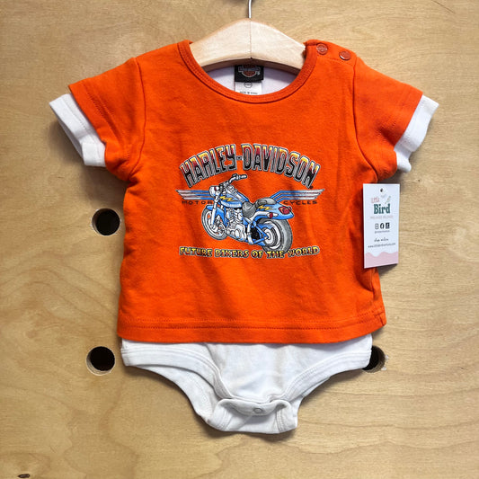 Orange/White 'Future Bikers' Bodysuit
