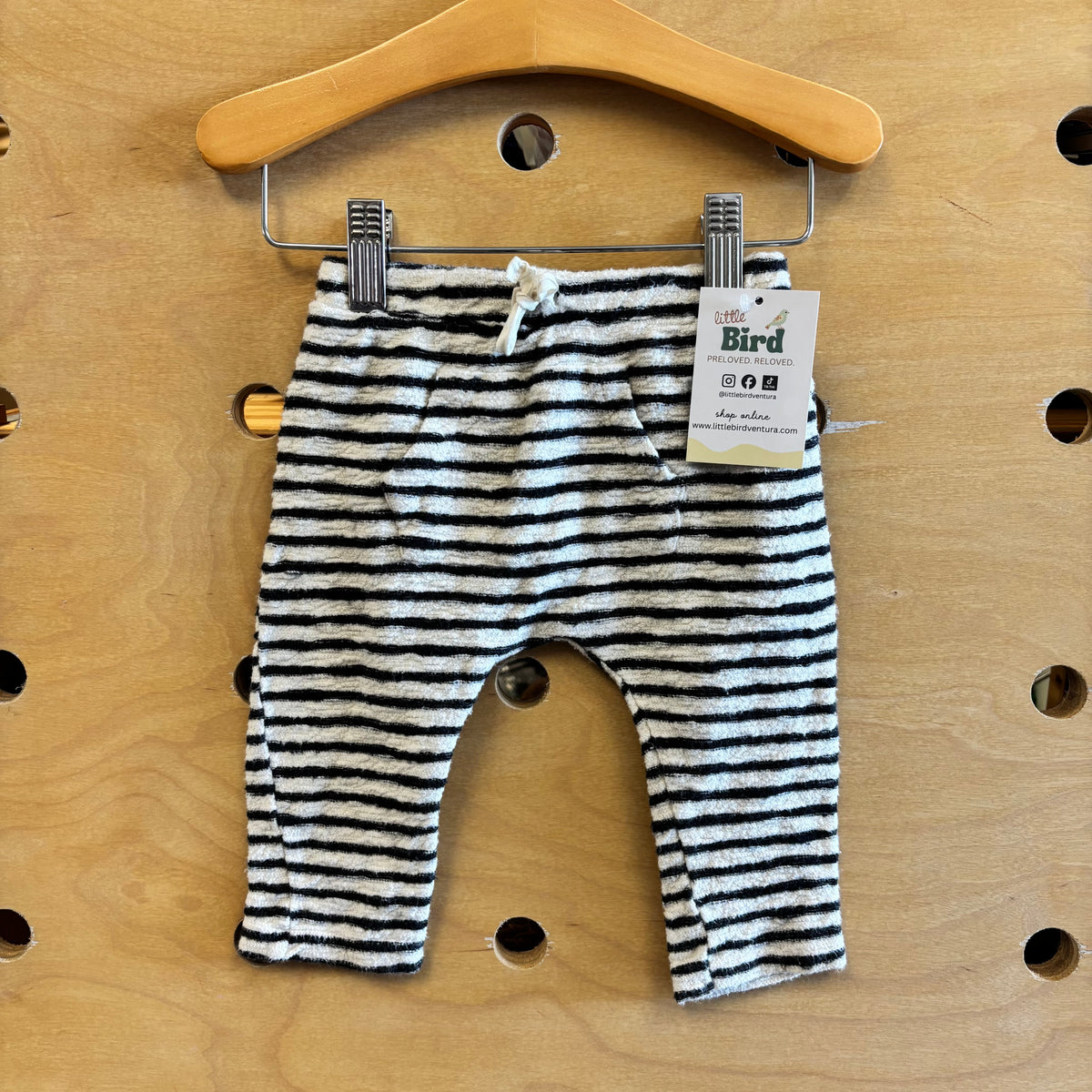 Black/White Striped Pants