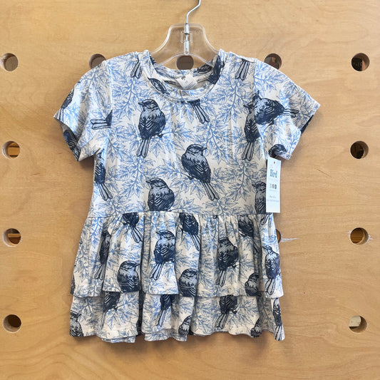 Blue Bird Bamboo Ruffle Top