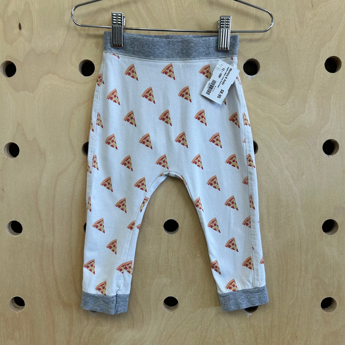 Organic White+Grey Pizza Pants