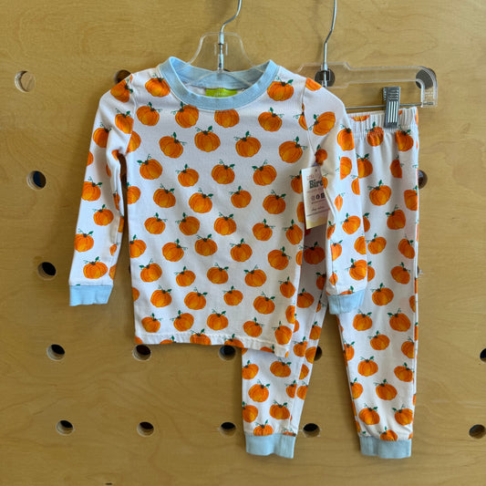 White/Orange Pumpkins PJ's