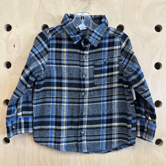 Grey + Yellow Plaid Flannel