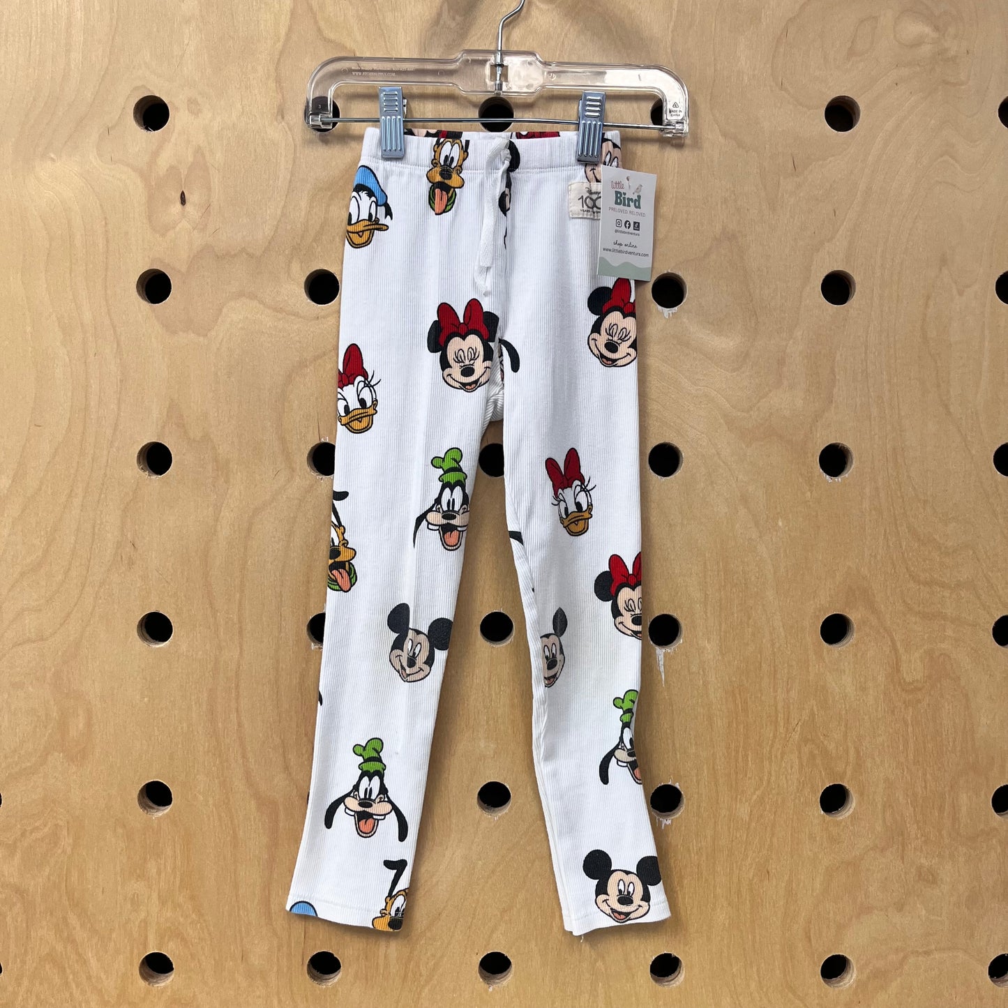 White Ribbed Minnie/Friends Leggings