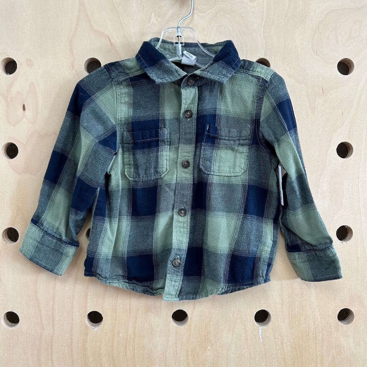 Green+Navy Plaid Flannel