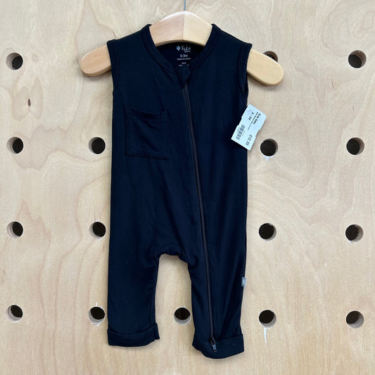 Black Bamboo Blend Romper