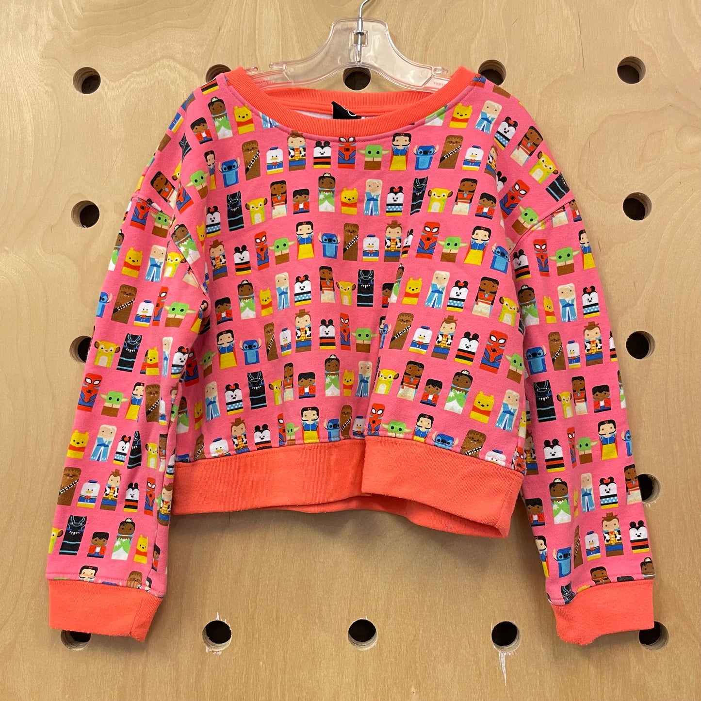 Bright Coral Characters Pullover