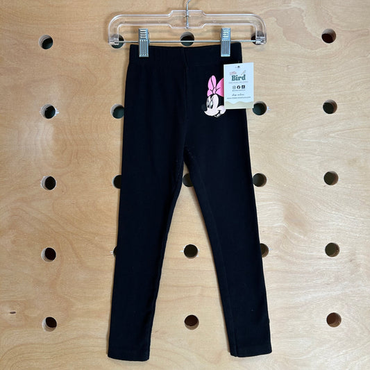 Black Ribbed Minnie Leggings