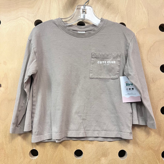 Beige Cute Club Long Sleeve