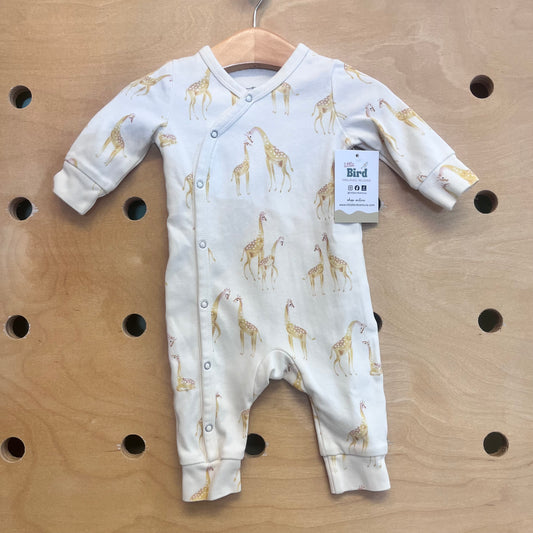 Organic Giraffes Snap Romper
