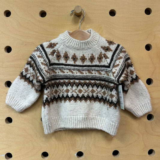 Brown + Cream Sweater